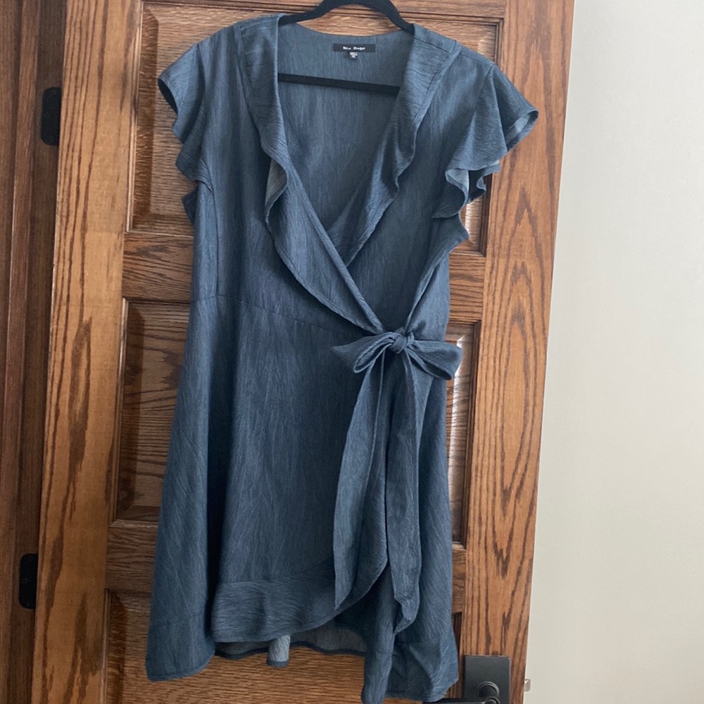 Blu Sage Jean wrap dress XL